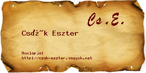 Csák Eszter névjegykártya